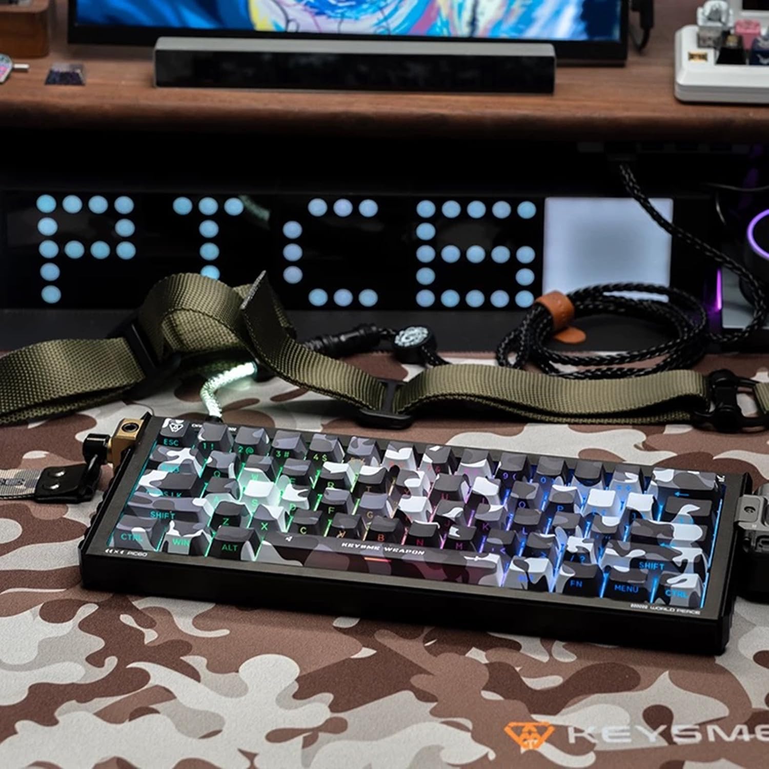 キーボード KeysMe PIC60 Keyboard Case Wooting 60HE+ Mechanical Keyboard Aluminum Case - KeysMe